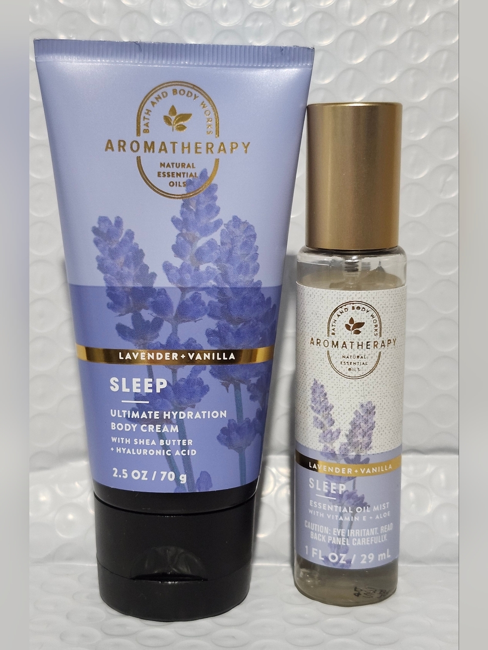 Bath & Body Works Lavender + Vanilla Sleep Body Cream & Essential Oil Mist